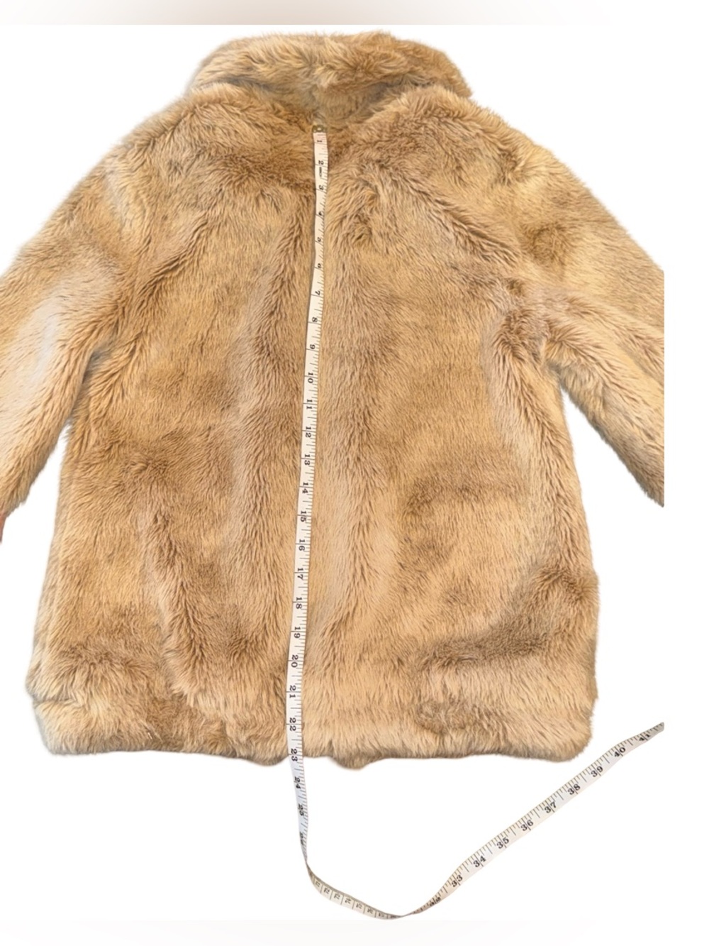 Zara Girls Faux Fur Coat Tan & Pink Size 10 (140 cm) - Picture 13 of 17